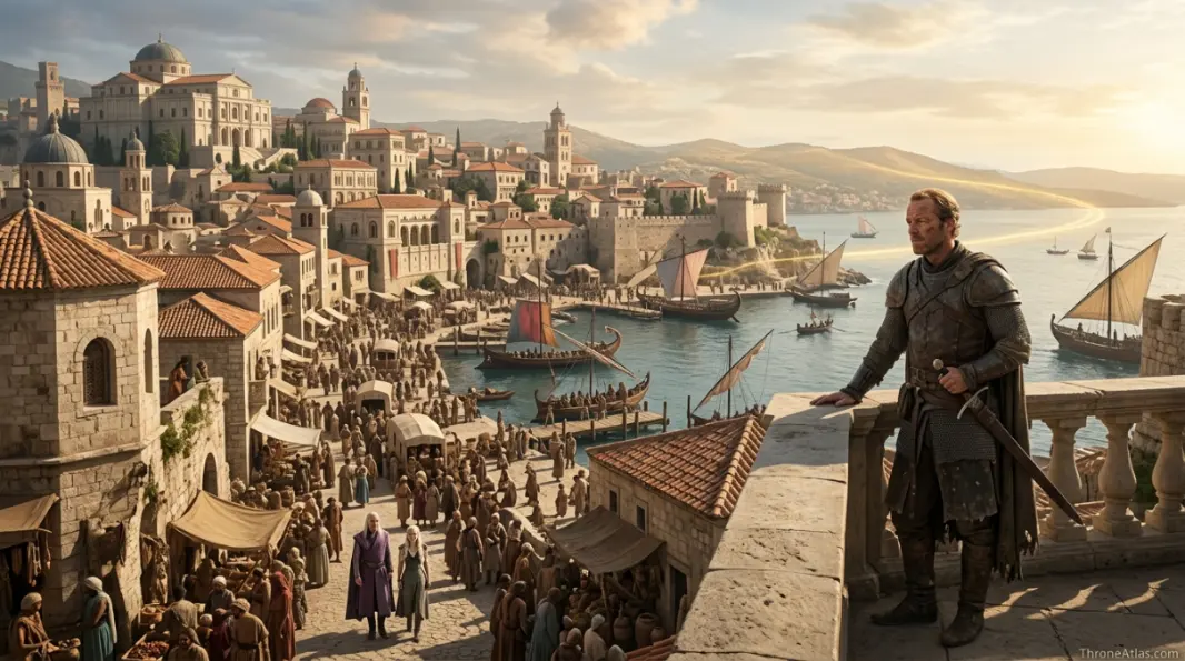 Jorah Mormont journey map wide atlas route across Westeros and Essos