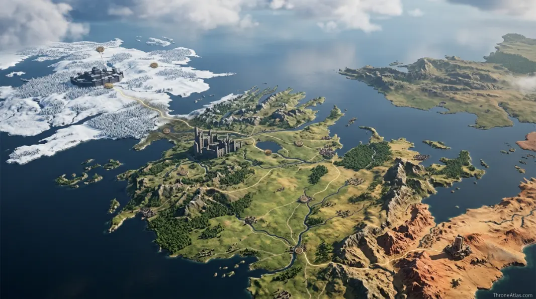 Lyanna Stark locations map route map overview