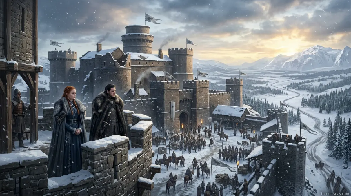 Map of Game of Thrones Season 6 complete atlas image with major locations