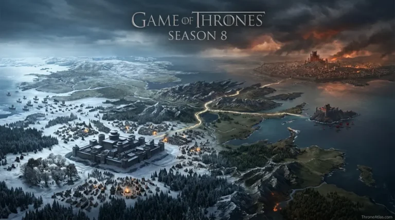 Map of Game of Thrones Season 8