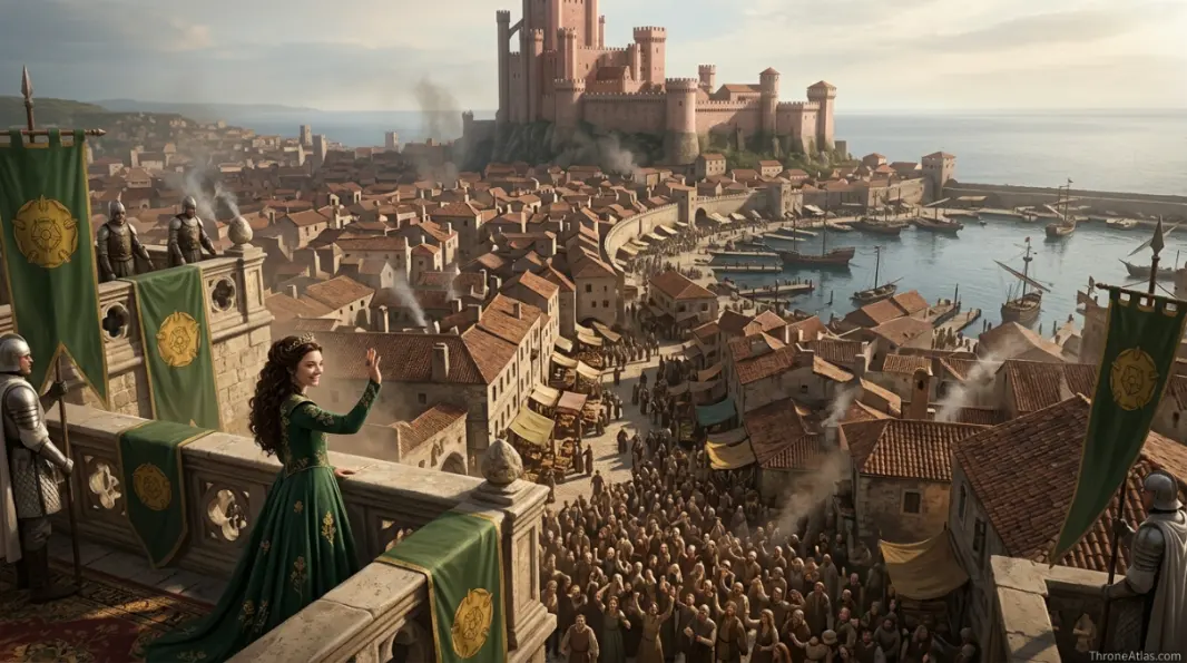 Margaery Tyrell power map Crownlands and capital connection