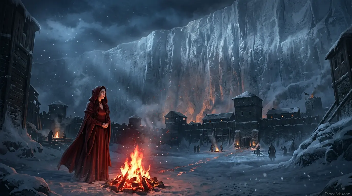 Melisandre journey map northern route and winter power connection