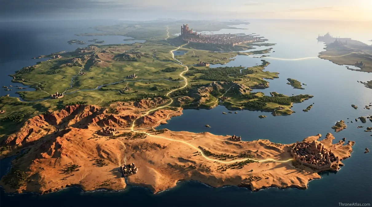 Oberyn Martell journey map route map overview