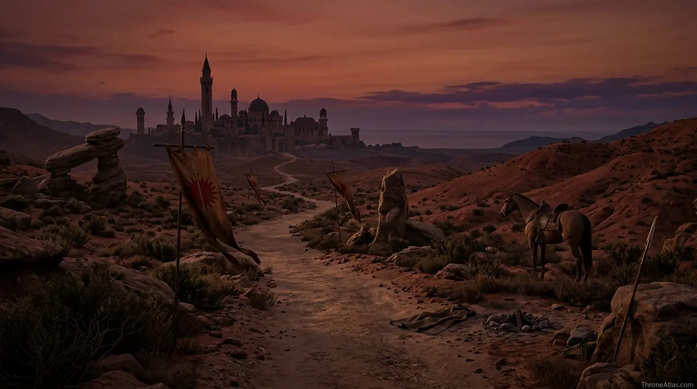 Oberyn Martell journey map ThroneAtlas route seal and related map network