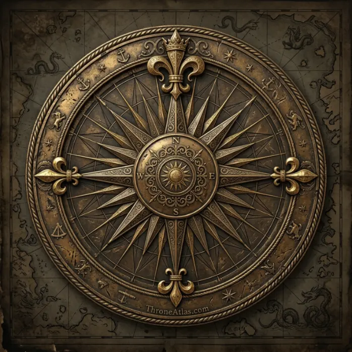 Seven Kingdoms Map compass rose orientation