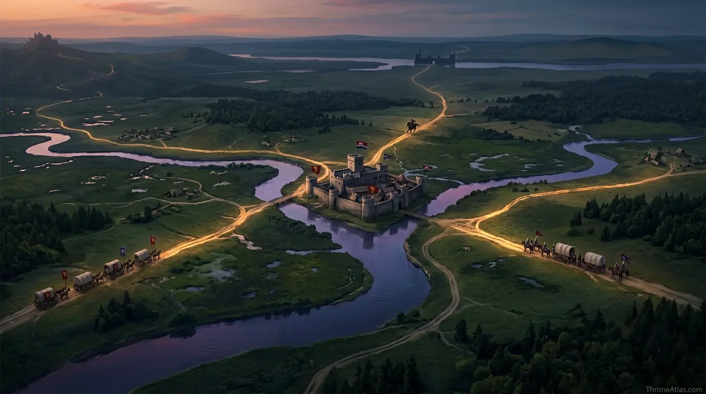 Compass and route reading for Siege of Riverrun map