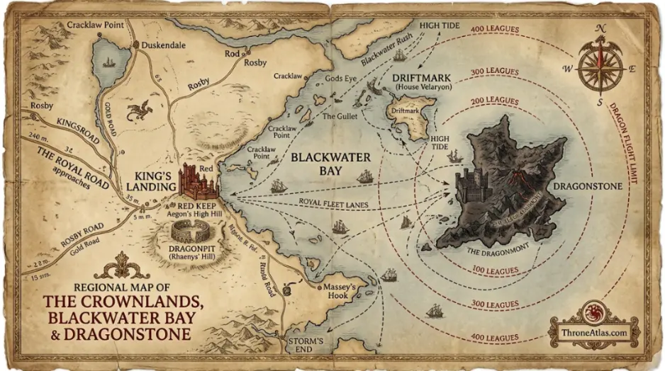 Targaryen Dragon Rider Map interactive map base with route anchors