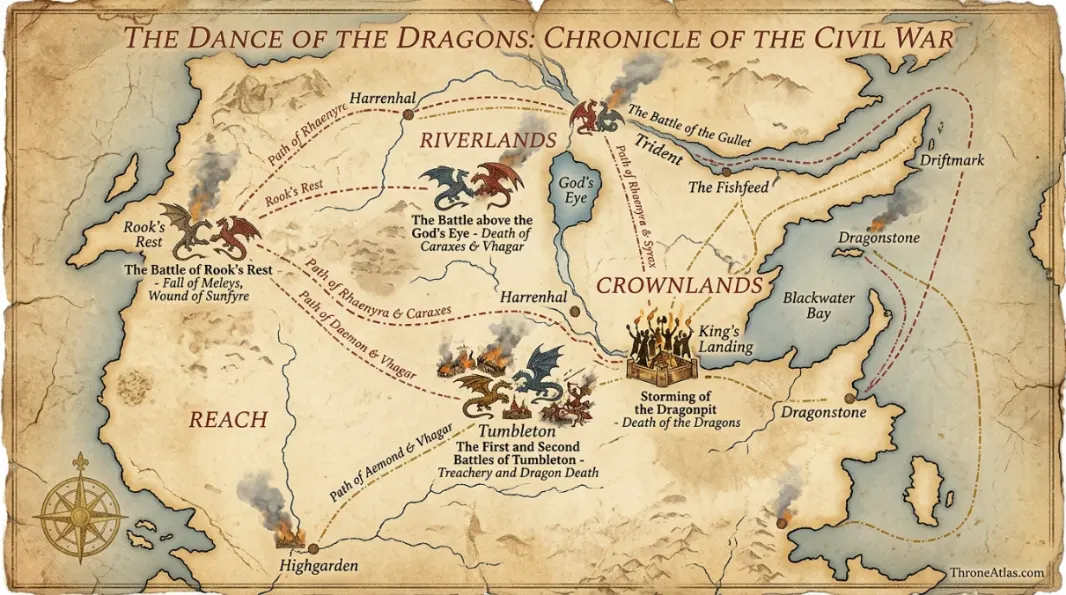 Targaryen Dragon Rider Map route sequence and travel logic