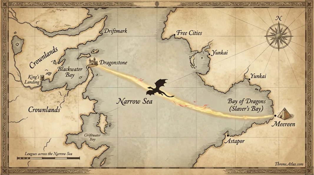 Targaryen Dragon Rider Map ThroneAtlas compass and related map network