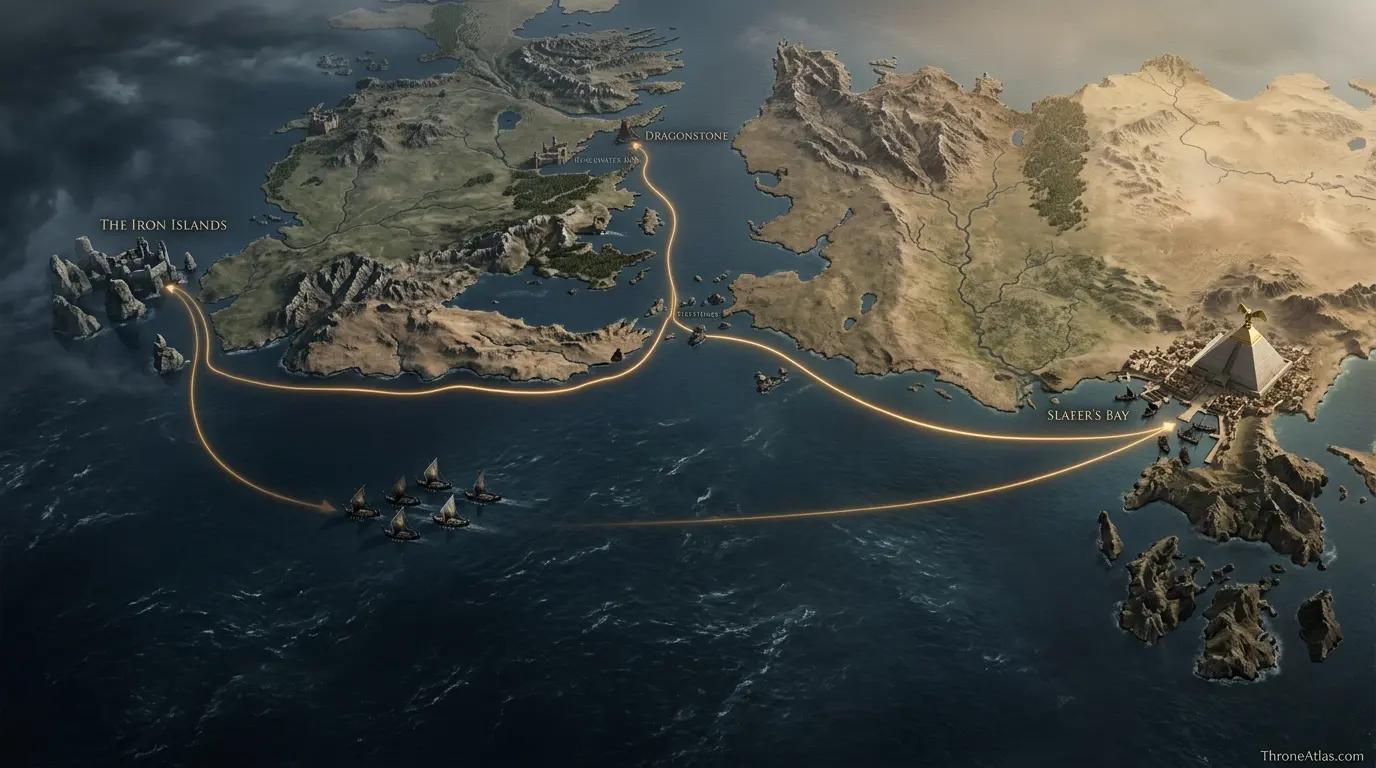 Yara Greyjoy journey map route map overview