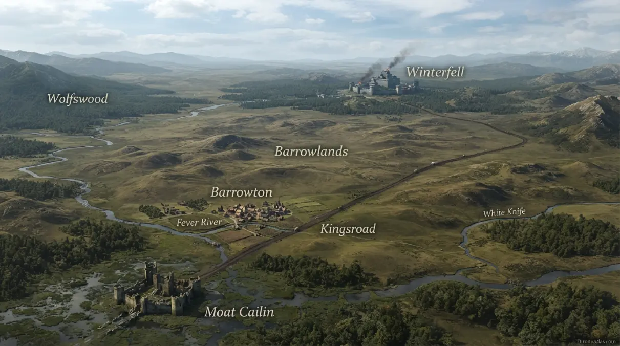 House Dustin Map context map showing surrounding kingdom terrain routes coastlines and political neighbors