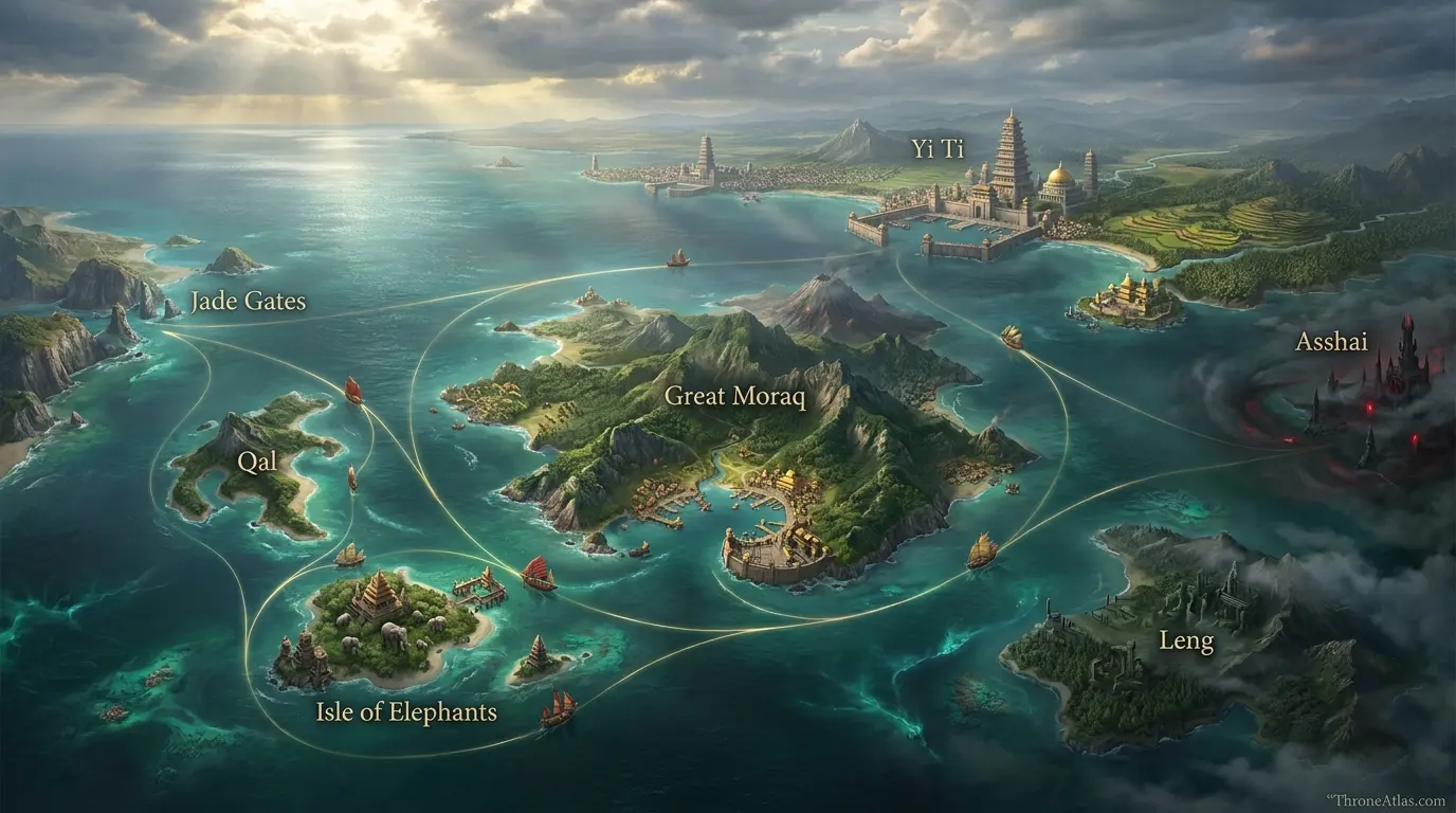 Jade Sea Map overview showing major locations and surrounding geography
