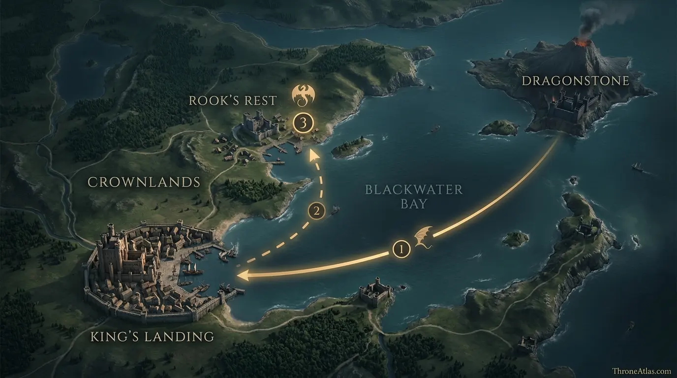 Sunfyre Locations Map overview showing major locations and surrounding geography