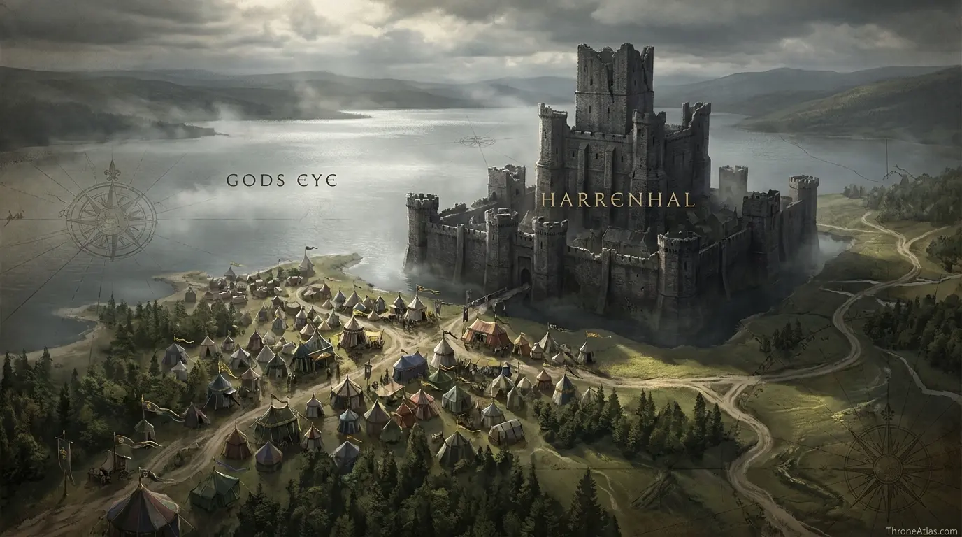 Tourney at Harrenhal Map: Rhaegar, Lyanna & the Year of the False Spring illustrated hero map