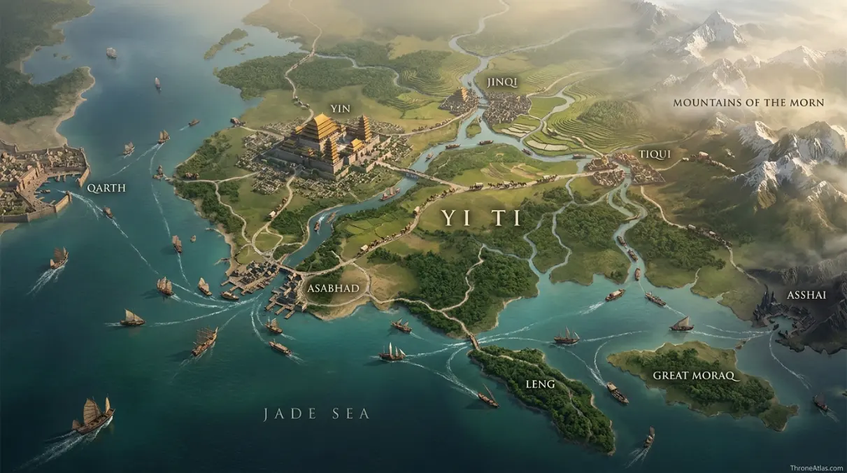 Yi Ti Map contextual geography showing surrounding regions routes and landmarks