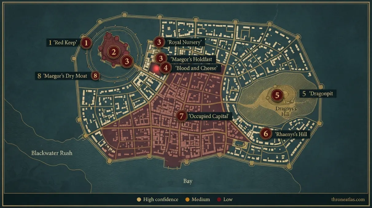Helaena Targaryen Locations Map overview showing major locations and geographic relationships