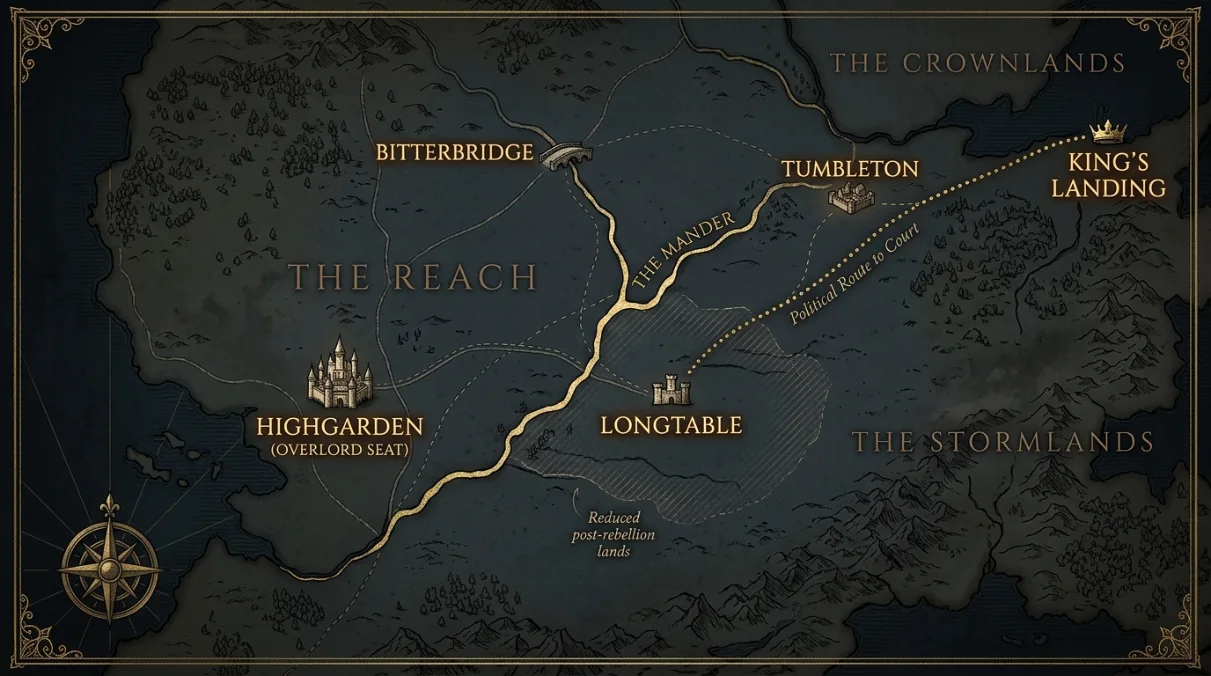 House Merryweather Map contextual geography showing surrounding regions routes terrain and related landmarks