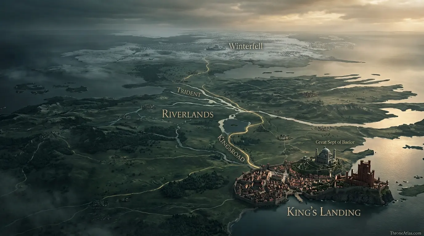 Joffrey Baratheon Locations Map contextual geography showing neighboring regions roads waterways and story connections