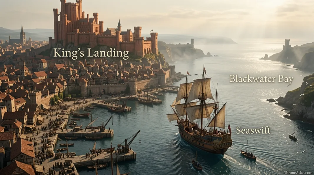 Myrcella Baratheon Journey Map overview showing major locations and route geography