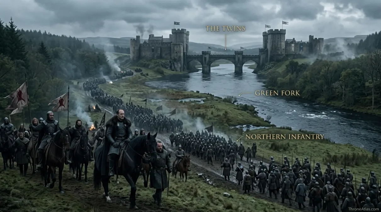 Roose Bolton Campaign Map overview showing major locations and route geography